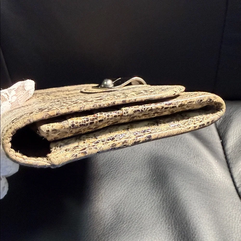 Coach Python Embossed Leather Flap Continental Wallet in GUC